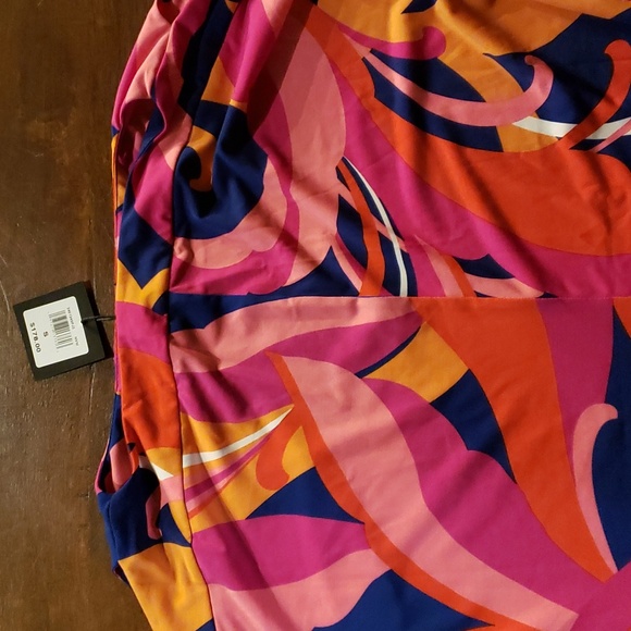 NWT Trina Turk Multi Floral Vinet Scrolling Three-quarter Sleeve Dress Small S - Picture 5 of 6